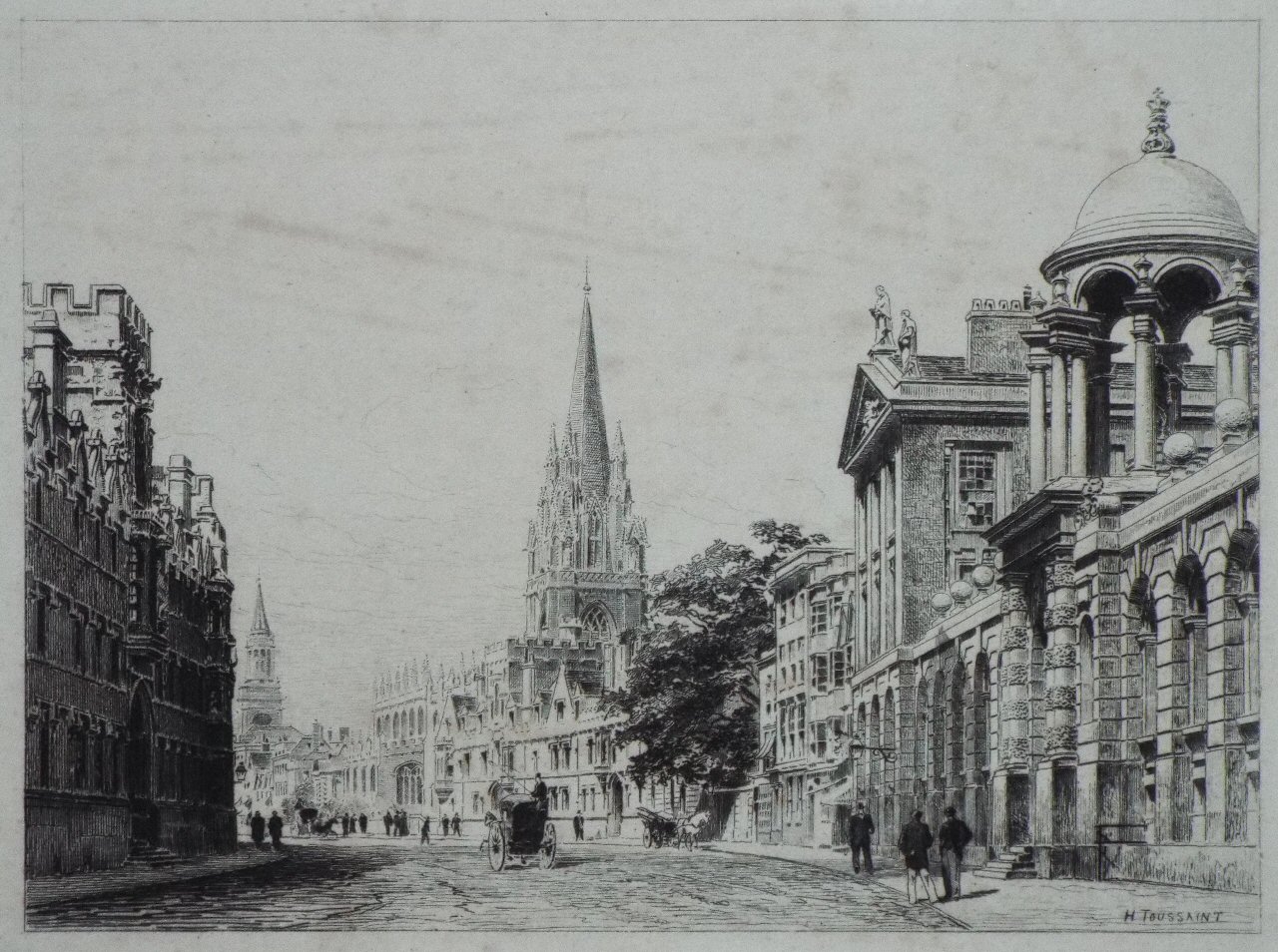 Etching - High Streeet, Oxford - Toussaint